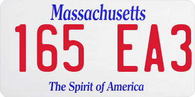MA license plate 165EA3