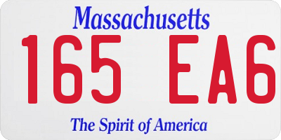 MA license plate 165EA6