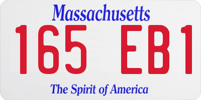 MA license plate 165EB1