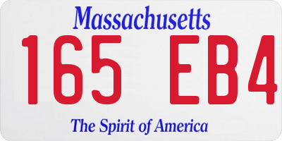 MA license plate 165EB4