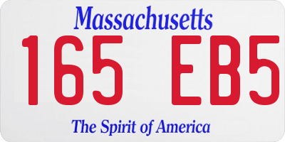 MA license plate 165EB5