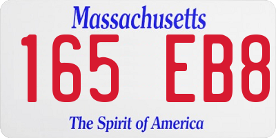 MA license plate 165EB8
