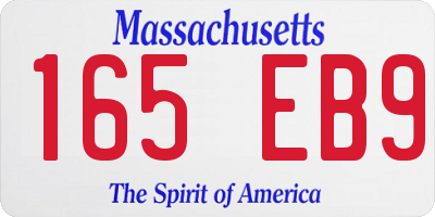 MA license plate 165EB9