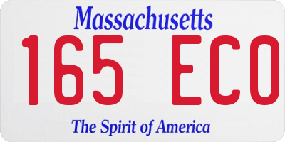 MA license plate 165EC0