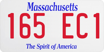 MA license plate 165EC1