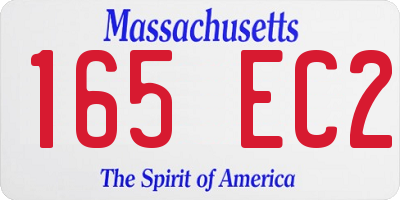 MA license plate 165EC2