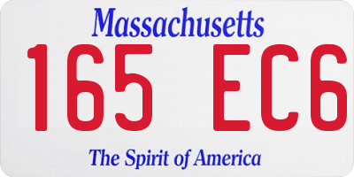 MA license plate 165EC6