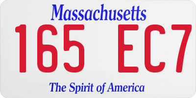 MA license plate 165EC7