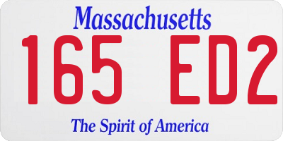 MA license plate 165ED2