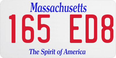 MA license plate 165ED8