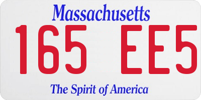 MA license plate 165EE5