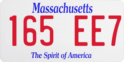 MA license plate 165EE7