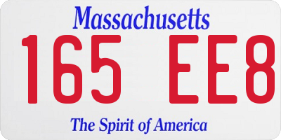 MA license plate 165EE8
