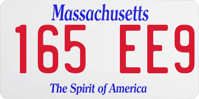 MA license plate 165EE9