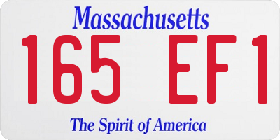 MA license plate 165EF1