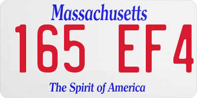 MA license plate 165EF4