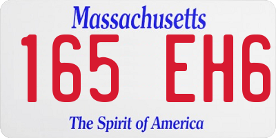 MA license plate 165EH6
