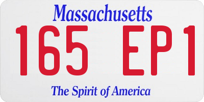 MA license plate 165EP1
