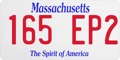 MA license plate 165EP2