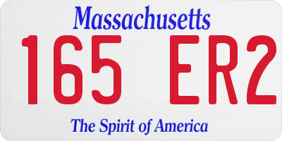 MA license plate 165ER2