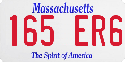 MA license plate 165ER6