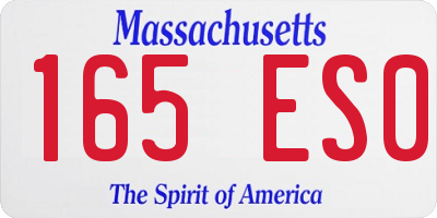 MA license plate 165ES0