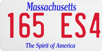 MA license plate 165ES4