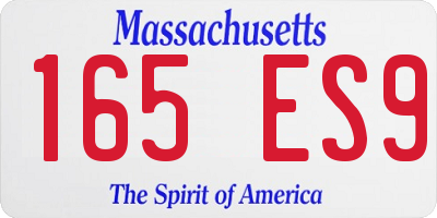 MA license plate 165ES9