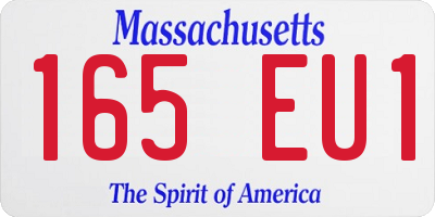 MA license plate 165EU1