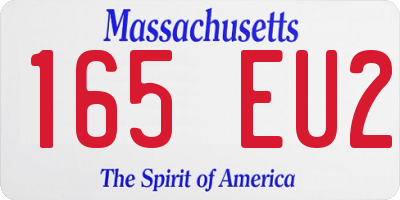MA license plate 165EU2