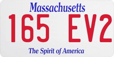 MA license plate 165EV2