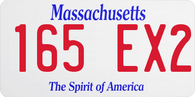 MA license plate 165EX2