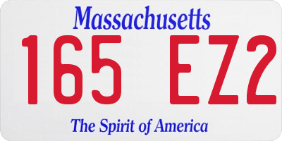 MA license plate 165EZ2