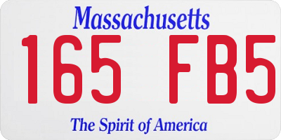 MA license plate 165FB5