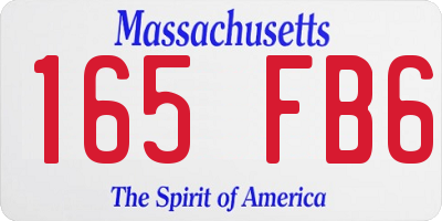 MA license plate 165FB6