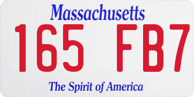 MA license plate 165FB7