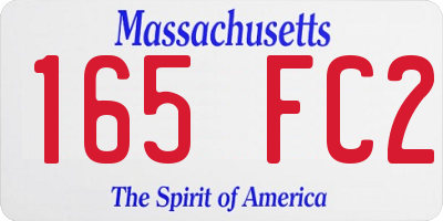 MA license plate 165FC2
