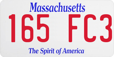 MA license plate 165FC3