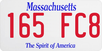 MA license plate 165FC8