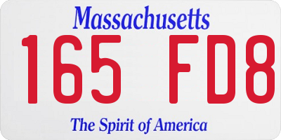 MA license plate 165FD8