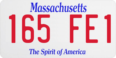 MA license plate 165FE1