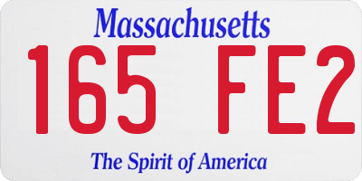 MA license plate 165FE2