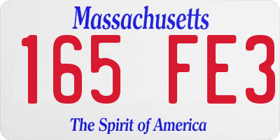 MA license plate 165FE3