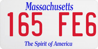 MA license plate 165FE6
