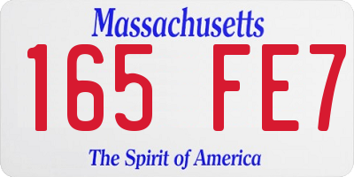 MA license plate 165FE7