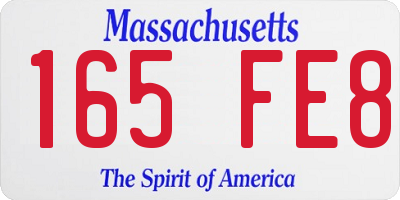 MA license plate 165FE8