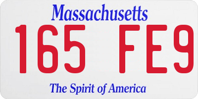 MA license plate 165FE9