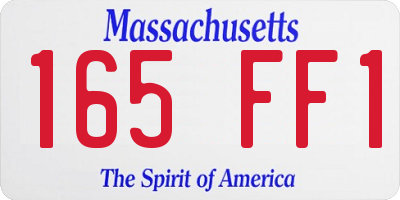 MA license plate 165FF1