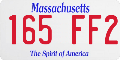 MA license plate 165FF2