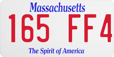 MA license plate 165FF4